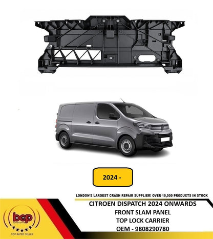 CITROEN DISPATCH 2024 ON BONNET SLAM PANEL TOP LOCK CARRIER HOLDER 9808290780