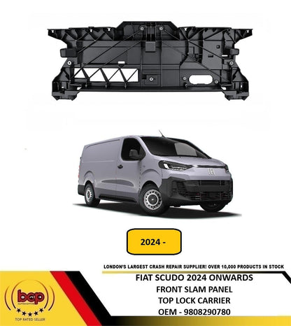 FIAT SCUDO 2024 ON BONNET SLAM PANEL TOP LOCK CARRIER HOLDER 9808290780