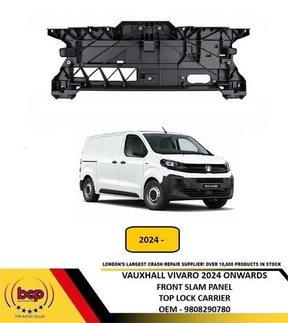 VAUXHALL VIVARO 2023 ON BONNET SLAM PANEL TOP LOCK CARRIER HOLDER 9808290780
