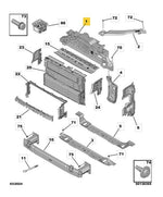 Load image into Gallery viewer, PEUGEOT RIFTER 2018 - 2024 BONNET SLAM PANEL CATCH HOLDER FRONT PANEL 9830512680