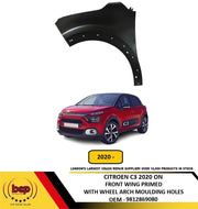 CITROEN C3 2020 ONWARDS FRONT WING LEFT PASSENGERSIDE WITH WHEEL ARCH TRIM HOLES