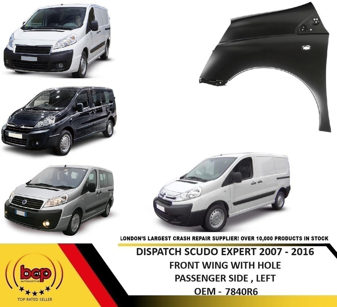 DISPATCH SCUDO EXPERT 2007 -2016 FRONT WING LEFT PASSENGERS SIDE PRIMED NEW