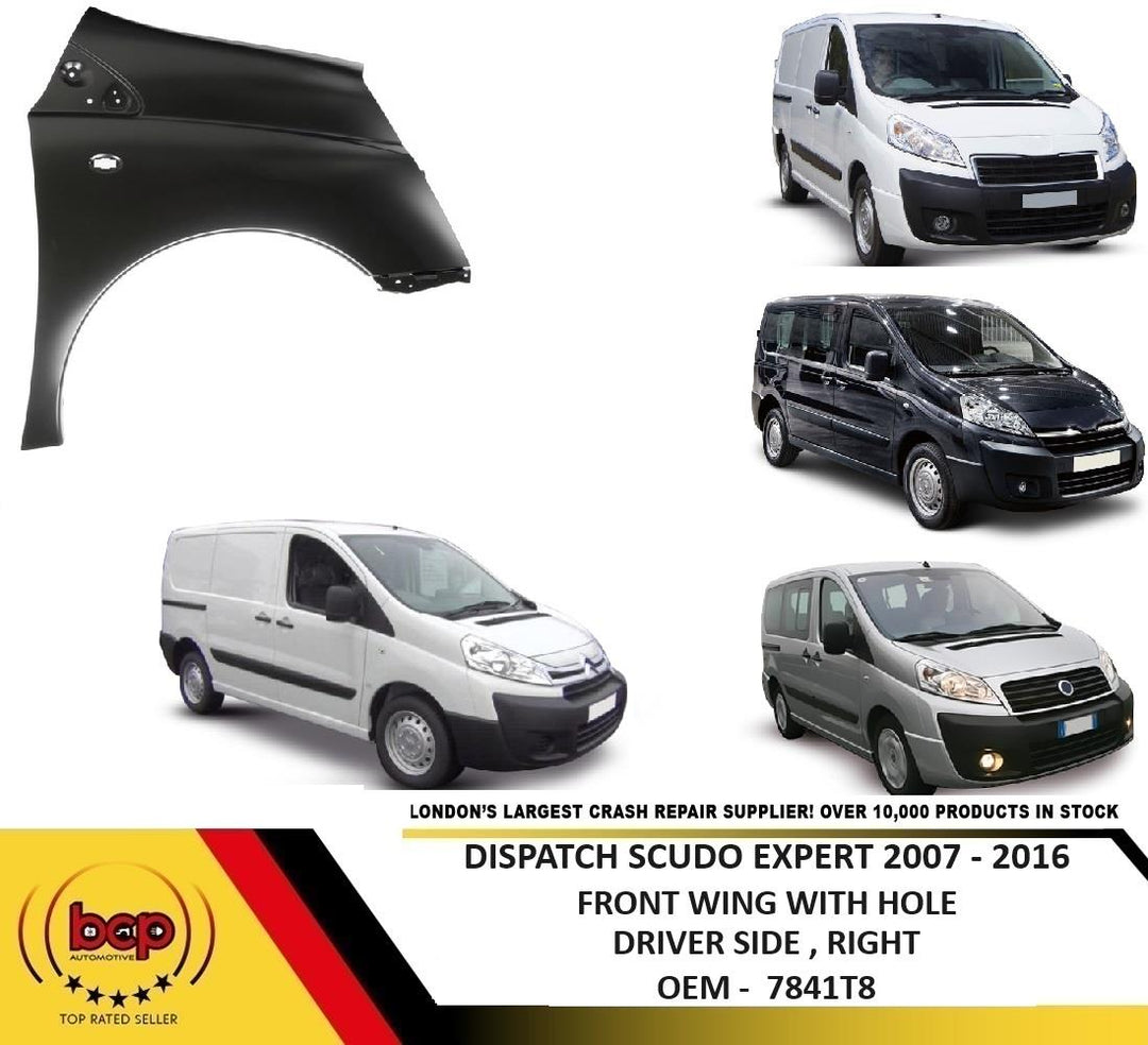 DISPATCH SCUDO EXPERT 2007 -2016 FRONT WING RIGHT DRIVERS SIDE PRIMED NEW