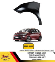 CITROEN C3 2010 - 2016 FRONT WING LEFT PASSENGERS SIDE BRAND NEW PRIMED