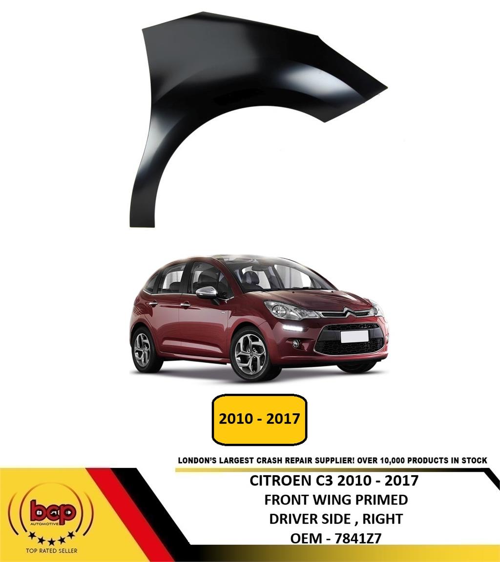 CITROEN C3 2010 - 2017 FRONT WING FENDER PRIMED STEEL DRIVER SIDE RIGHT NEW