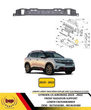 CITROEN C5 AIRCROSS 2019 - 2022 FRONT RADIATOR SUPPORT LOWER CROSSMEMBER METAL