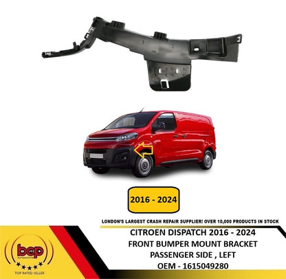 CITROEN DISPATCH 2016 – 2024 FRONT BUMPER MOUNTING BRACKET PASSENGER SIDE LEFT