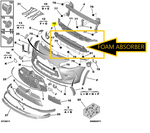 Load image into Gallery viewer, CITROEN BERLINGO 2018 ON FRONT BUMPER REINFORCEMENT ABSORBER FOAM SUPPORT