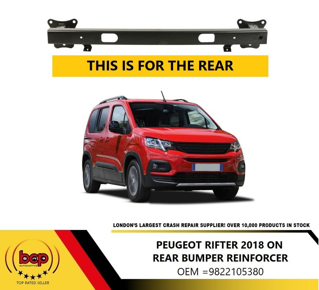 PEUGEOT RIFTER 2018 ON REAR BUMPER REINFORCEMENT CRASH CARRIER IMPACT BAR