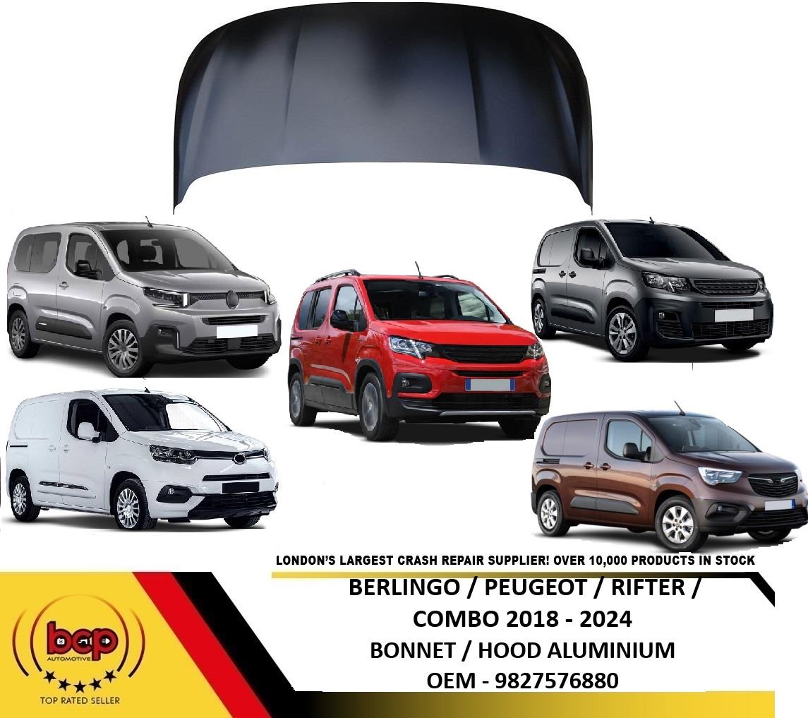 VAUXHALL COMBO 018 – 2024 BONNET HOOD PRIMED ALUMINIUM DELIVERED TO YOUR DOOR