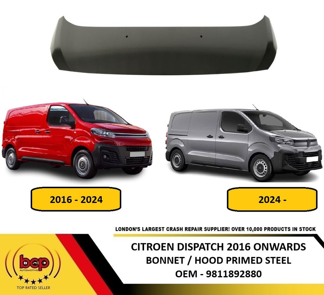 CITROEN DISPATCH 2016 ONWARDS BONNET HOOD PRIMED STEEL NEW INSURANCE APPROVED