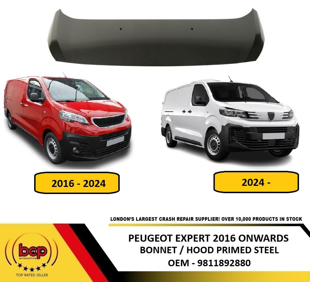 PEUGEOT EXPERT 2016 ONWARDS BONNET HOOD PRIMED STEEL NEW INSURANCE APPROVED
