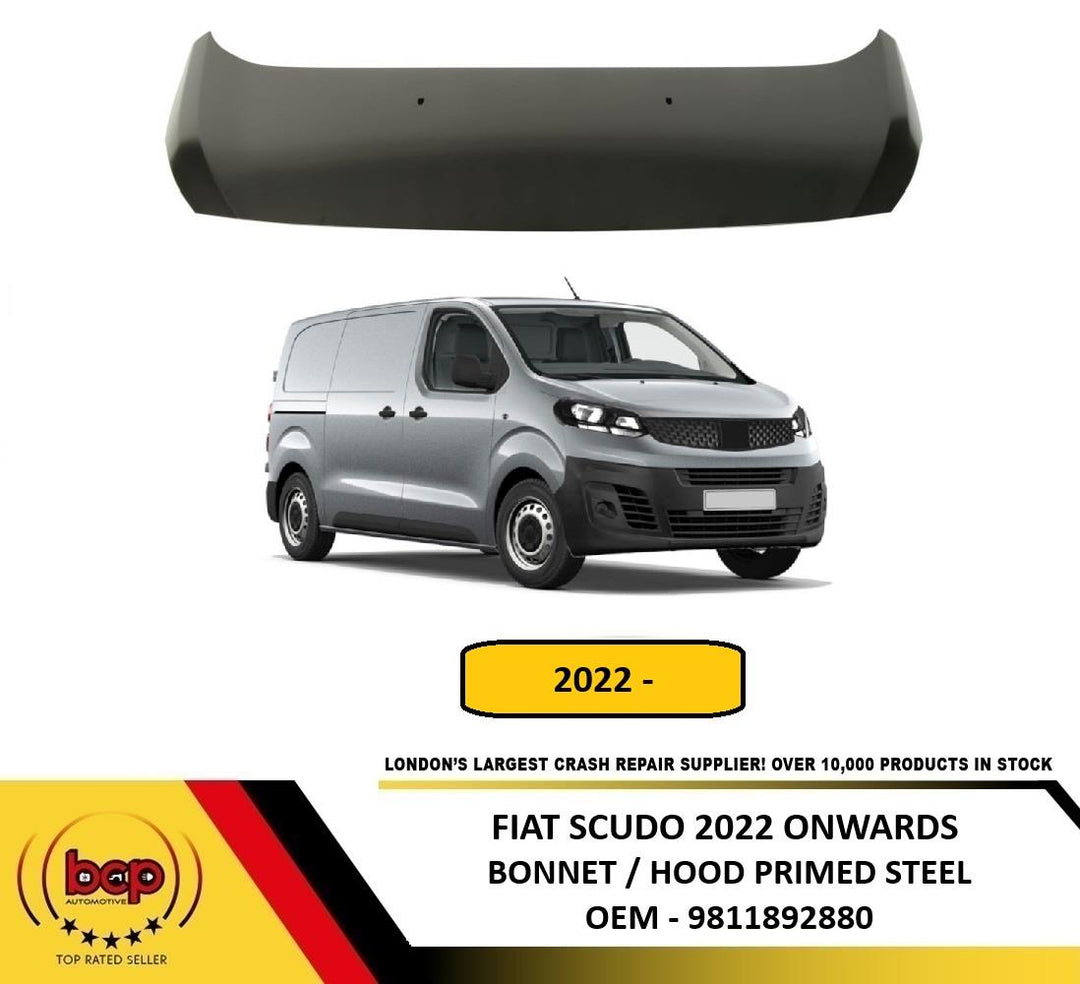 FIAT SCUDO 2022 ONWARDS BONNET HOOD PRIMED STEEL NEW INSURANCE APPROVED