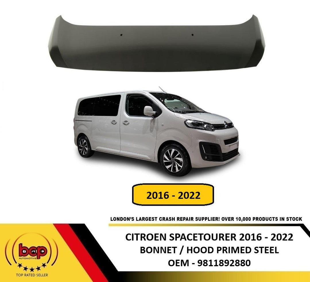 CITROEN SPACETOURER 2016 - 2022 BONNET HOOD PRIMED STEEL NEW INSURANCE APPROVED