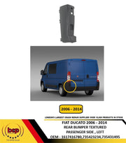 FIAT DUCATO 2006–2014 REAR BUMPER END CAP CORNER NOT MAXI MODEL PASSENGER LEFT