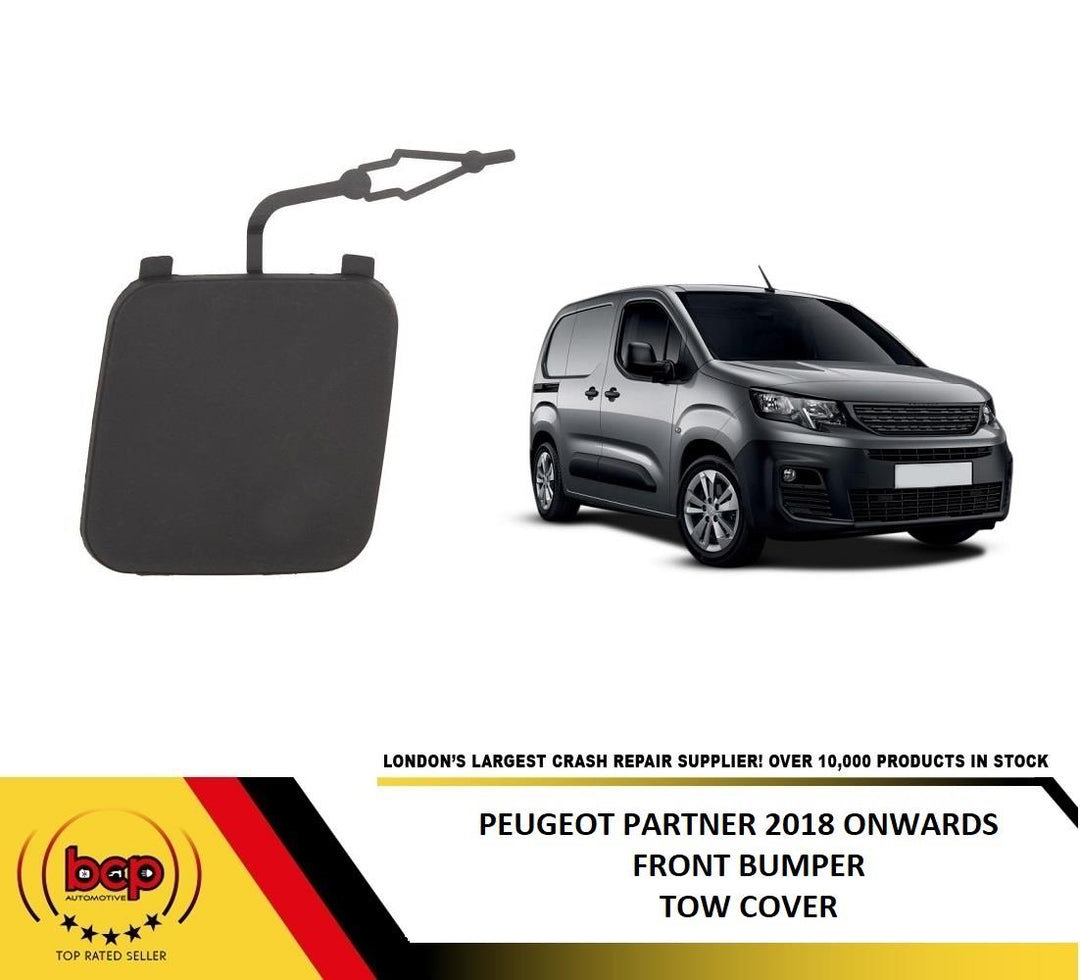 PEUGEOT PARTNER 2018 ONAWRDS FRONT BUMPER TOW EYE COVER TEXTURED READY TO FIT