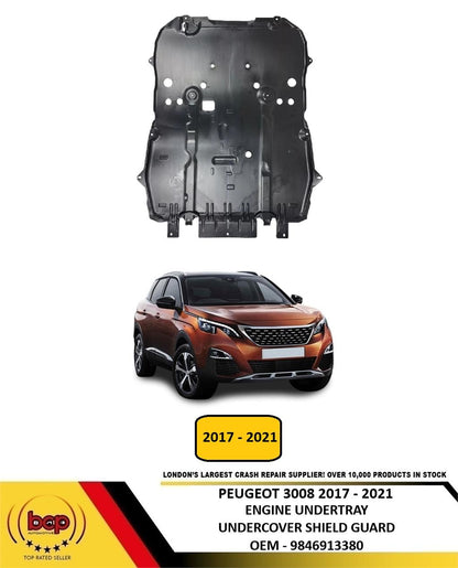 PEUGEOT 3008 2017 - 2021 ENGINE UNDERTRAY UNDERCOVER SHIELD GUARD NEW