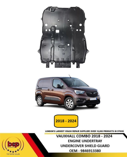 VAUXHALL COMBO 2018 - 2024 FRONT ENGINE UNDERTRAY UNDERCOVER SHIELD GUARD NEW