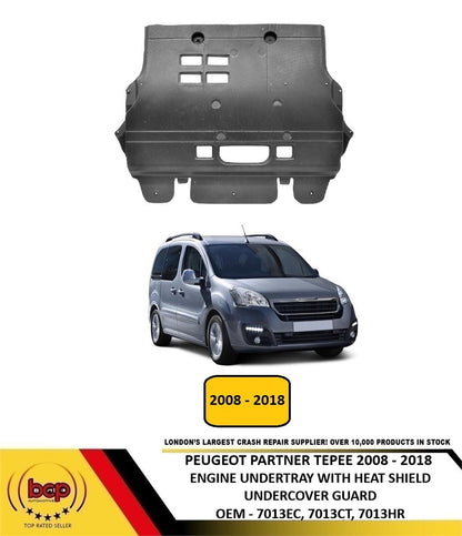 PEUGEOT PARTNER TEPEE 2008 - 2018 ENGINE UNDERTRAY UNDERCOVER WITH HEAT SHIELD