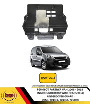 PEUGEOT PARTNER VAN 2008 - 2018 ENGINE UNDERTRAY UNDERCOVER WITH HEAT SHIELD NEW