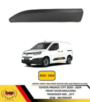 TOYOTA PROACE CITY 2020 - 2024 FRONT DOOR MOULDING BLACK PASSENGER SIDE LEFT