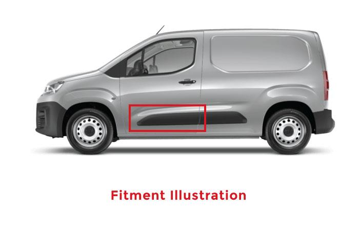 CITROEN BERLINGO VAN 2018 - 2024 FRONT DOOR MOULDING BLACK PASSENGER SIDE LEFT