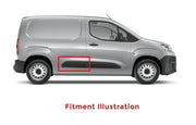 PEUGEOT PARTNER VAN 2018 - 2024 SIDE PANEL MOULDING BLACK DRIVER SIDE RIGHT NEW