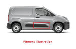 Load image into Gallery viewer, PEUGEOT PARTNER VAN 2018 - 2024 SIDE PANEL MOULDING BLACK DRIVER SIDE RIGHT NEW