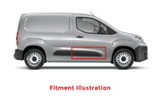 CITROEN BERLINGO VAN 2018 - 2024 FRONT DOOR MOULDING BLACK DRIVER SIDE RIGHT