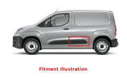 PEUGEOT PARTNER VAN 2018 - 2024 SLIDING DOOR MOULDING BLACK PASSENGER SIDE LEFT