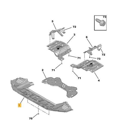 CITROEN DISPATCH 2016 -2024 FRONT BUMPER UNDERTRAY DEFLECTOR SPLITTER 9808501880