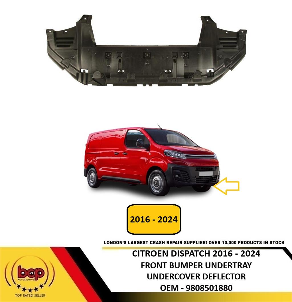 CITROEN DISPATCH 2016 -2024 FRONT BUMPER UNDERTRAY DEFLECTOR SPLITTER 9808501880