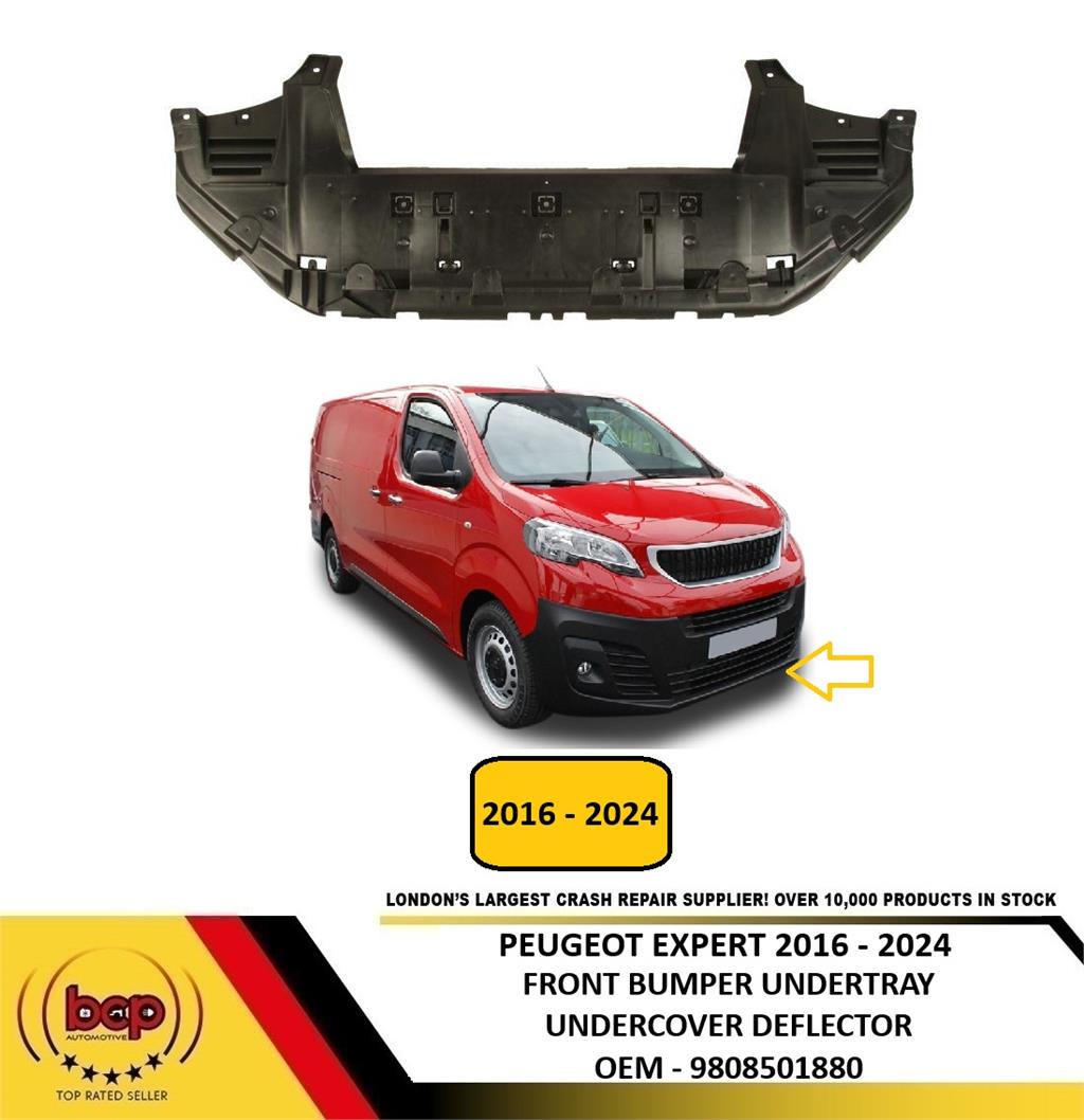PEUGEOT EXPERT 2016 - 2024 FRONT BUMPER UNDERTRAY DEFLECTOR SPLITTER 9808501880