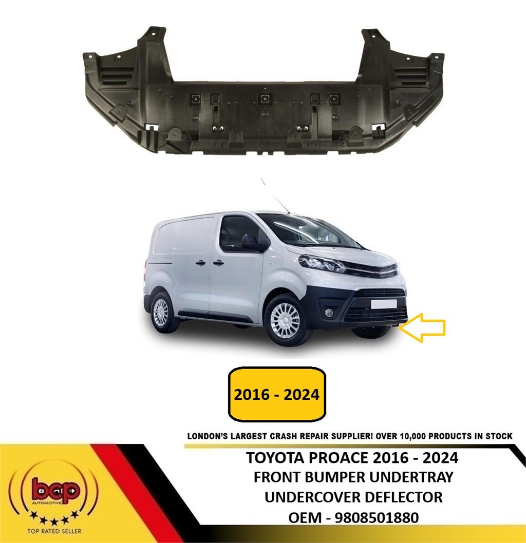TOYOTA PROACE 2016 - 2024 FRONT BUMPER UNDERTRAY DEFLECTOR SPLITTER 9808501880