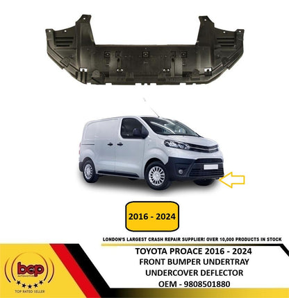 TOYOTA PROACE 2016 - 2024 FRONT BUMPER UNDERTRAY DEFLECTOR SPLITTER 9808501880
