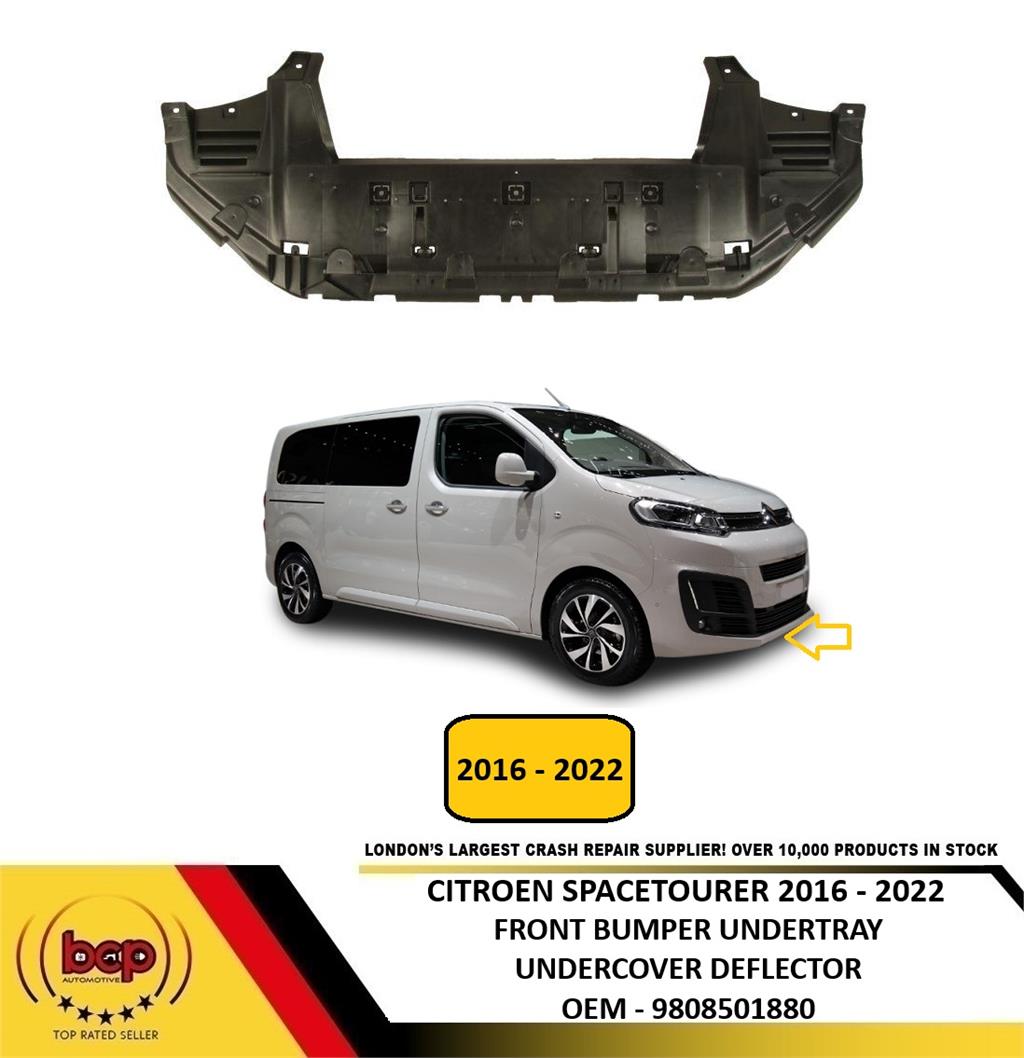 CITROEN SPACETOURER 2016 - 2022 FRONT BUMPER UNDERTRAY DEFLECTOR NEW 9808501880