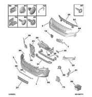 FIAT SCUDO 2024 ON FRONT BUMPER TEXTURED BLACK NO PDC HOLES NEW 16931978XT 2