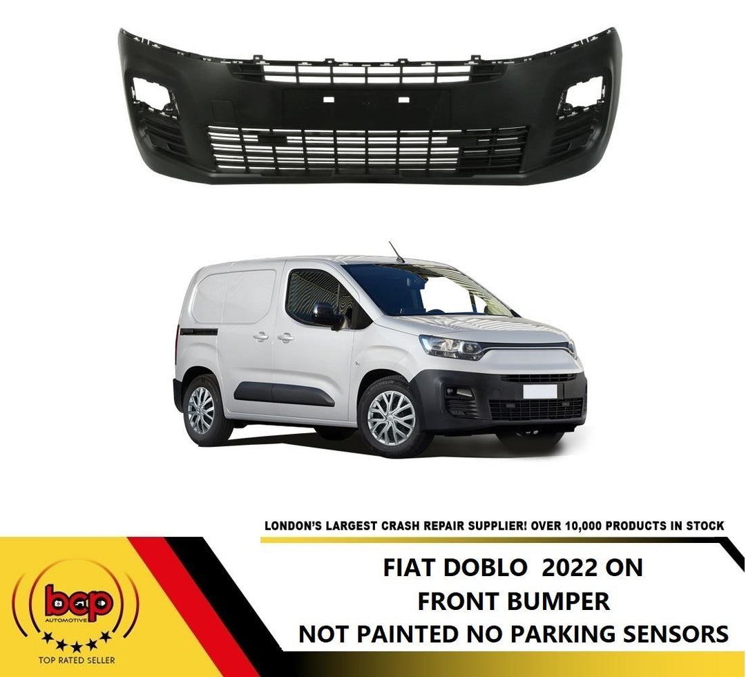 FIAT DOBLO 2022 ON FRONT BUMPER TEXTURED BLACK NO PARKING SENSORS READY TO FIT