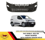 Load image into Gallery viewer, FIAT DOBLO 2022 ON FRONT BUMPER TEXTURED BLACK WITH PARKING SENSORS HOLES
