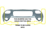 Load image into Gallery viewer, CITROEN C3 2016 - 2020 FRONT BUMPER UPPER PRIMED WITH FLARE ARCH TRIM HOLES
