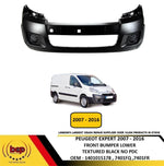 Load image into Gallery viewer, PEUGEOT EXPERT 2007 – 2016 FRONT BUMPER  TEXTURED BLACK NO FOG HOLES CERTIFIED
