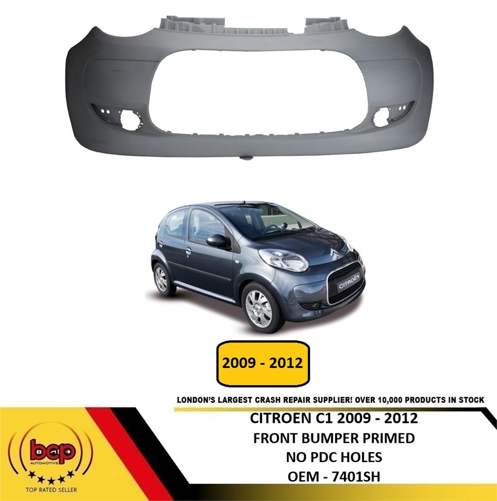 CITROEN C1 2009 – 2012 FRONT BUMPER PRIMED NO PARKING SENSOR HOLES BRAND NEW