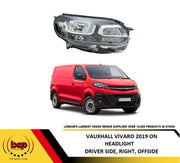 VAUXHALL VIVARO 2019 ON HEADLAMP HEADLIGHT RIGHT DRIVERS SIDE 9808567880