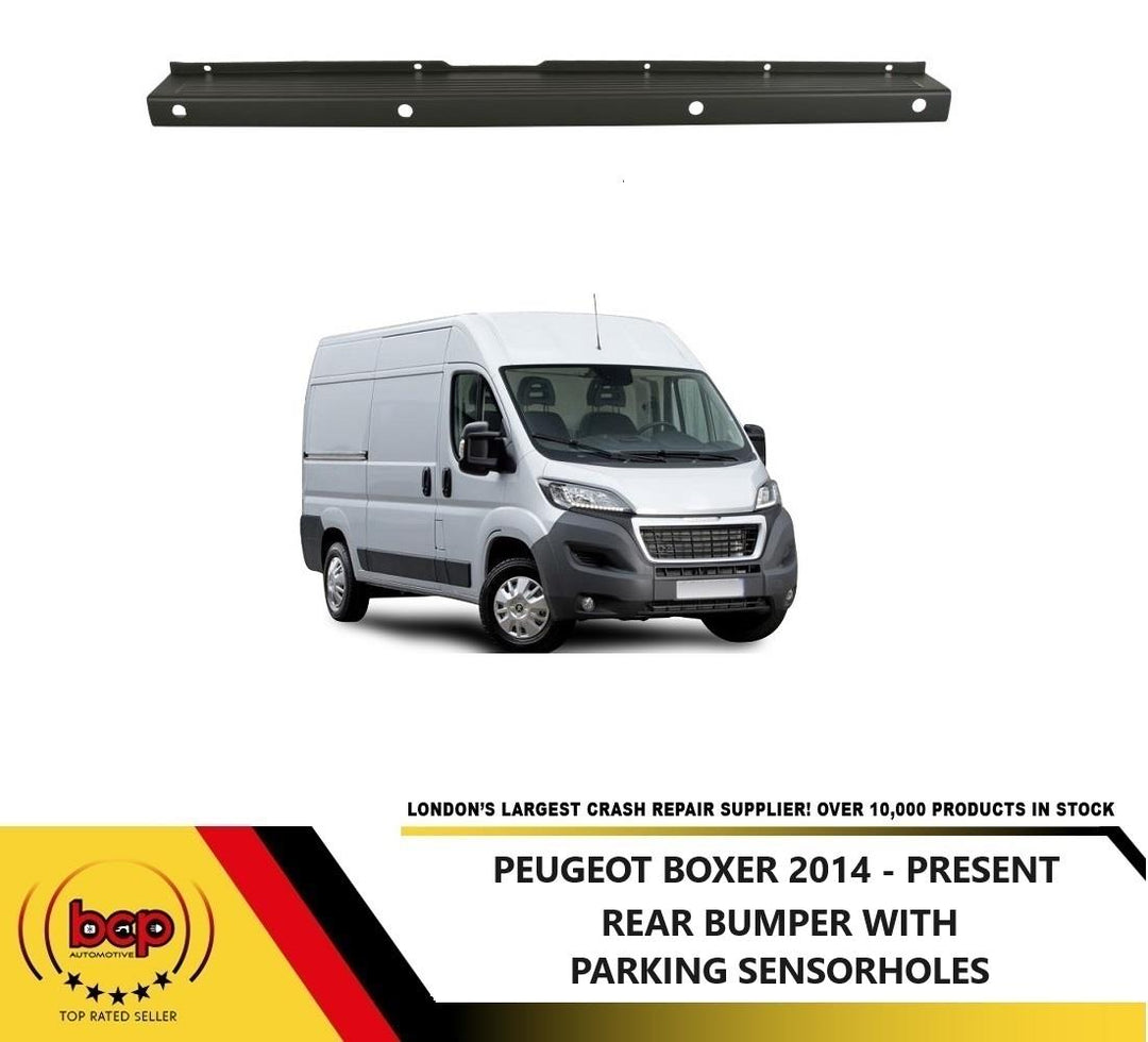 PEUGEOT BOXER 2014 ON REAR BUMPER CENTRE WITH PARKING SENSOR HOLES  TEXTURED