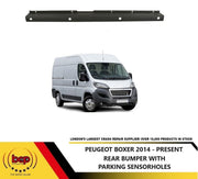 PEUGEOT BOXER 2014 ON REAR BUMPER CENTRE WITH PARKING SENSOR HOLES  TEXTURED
