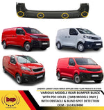 Load image into Gallery viewer, CITROEN SPACETOURER 2016-2024 REAR BUMPER BLACK PDC OBSTACLE BLINDSPOT DETECTION
