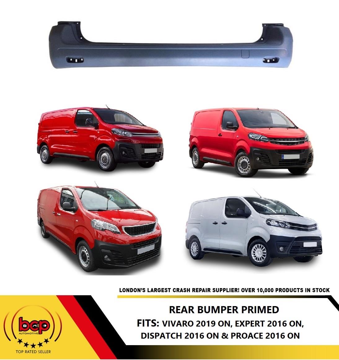 TOYOTA PROACE 2019 ON REAR BUMPER PRIMED NO PARKING SENSORS 1614328180