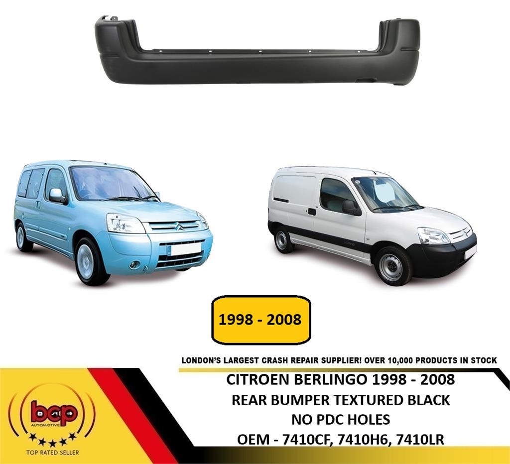 CITROEN BERLINGO MULTISPACE 1998 -2008 REAR BUMPER TEXTURED