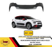 CITROEN C3 2017 – 2020 REAR BUMPER UPPER PRIMED WITH ARCH MOULDING HOLES
