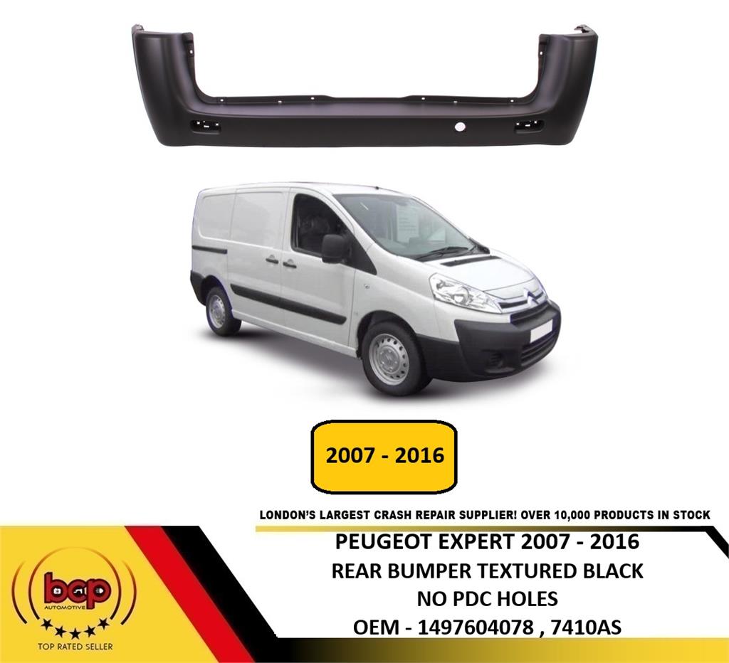 CITROEN DISPATCH 2007–2016 REAR BUMPER TEXTURED SHORT WHEEL BASE STANDARD MODEL